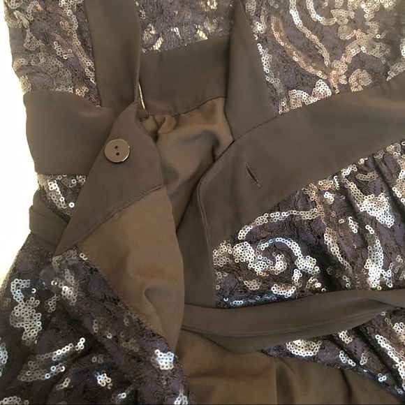 Blue DVF sequin wrap dress - Picture 6 of 8